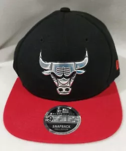 New Era Chicago Bulls NBA 9FIFTY Snapback Baseball Cap Hat Red Black Mens Teens - Picture 1 of 17