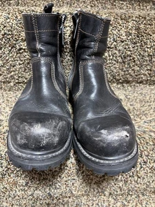 Botas gruesas de cuero negras de colección GBX con cremallera lateral para motociclista 11 549711 - Imagen 1 de 24