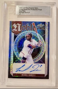 Michael Harris Auto 2023 Leaf Metal Noble Pre Proof #1/1 RC! Atlanta Braves - Picture 1 of 1