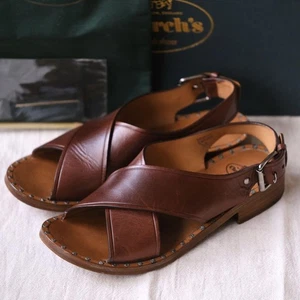 Church's Rhonda Leather cross strap sandals brown US5.5/6 (35) used - Picture 1 of 9