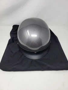 Harley Davidson Half Helmet Size 100 L 59-60 DOT 2015 Phantom Chrome w/ Bag - Picture 1 of 6