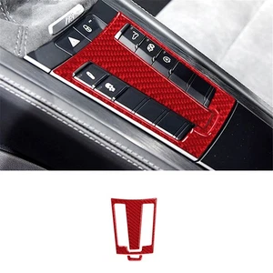 2Pcs Red Carbon Fiber Gear Shift Panel Trim Cover For Porsche 718 2016-2022 - Picture 1 of 13
