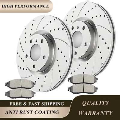 Pastillas de freno de disco rotores perforados delanteros de 12,6" para Nissan 350Z 370Z Infiniti G35 G37 Foto 1 de 4