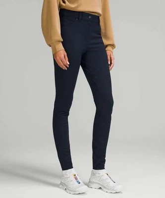 Pantalones Lululemon City Elegantes 5 Bolsillos 7/8 Azul Marino Verdadero Mujeres 29 Rendimiento Elastizados Foto 1 de 4