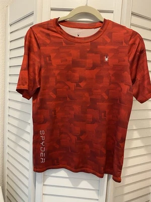 SPYDER H20 Youth Boys “Activewear Short Sleeve T-shirt” Size L Red/White EUC - Image 1 of 4