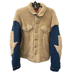 Members Of The Rage by Kid Cudi Denim Sherpa Trucker Jacke Made in Italy Gr. M - Bild 1 von 10