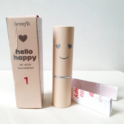 Benefit Hello Happy Air Stick Foundation Shade 1 BNIB 8.5g Rare FAST POSTAGE  - Image 1 of 4