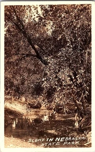 RPPC Postkarte malerischer Nebraska State Park Natur verschickt - Bild 1 von 2