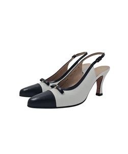 Vintage Ferragamo Schleife Slingback hochhackige Pumps elegante Schuhe Arbeit Event-Farbblock 6,5 M - Bild 1 von 15