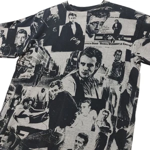 James Dean Vintage T-shirt Single Stitch Size Large All Over Print by Murina USA - Picture 1 of 11