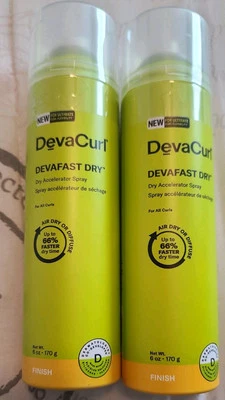 Acelerador seco DevaCurl Devafast acabamento em spray 6 oz pacote com 2 - Imagem 1 de 2