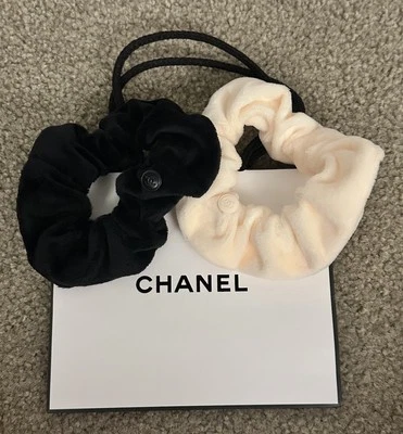 Chanel Beaute GWP Set of 2 x Hair Scrunchie with paper bag Collectable - image 1 of 3