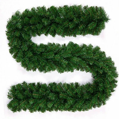 50ft Christmas Garland Decorations Fireplace Artificial Wreath Bushy 220Tips
