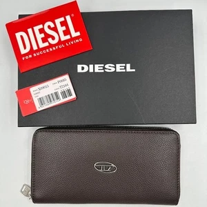 Cartera larga con cremallera redonda con logotipo DIESEL D - Imagen 1 de 9