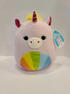 Squishmallows 8" AMOR Pink Unicorn with Rainbow belly NWT - Picture 1 of 3