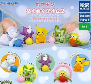 Takara Tomy Gashapon Capsule toys - Pokemon Nukunuku Time 2 Figure (5 sets) - Picture 1 of 2