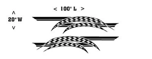 NEW COLORS SEMI #6 CHECKERED DECALS VINYL GRAPHIC VAN VEHICLE TRAILER TRUCK - Bild 1 von 2