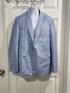 Men's Plaid Blazer Sport Coats Jackets Slim Fit Lightweight Casual Checkered Bla - Picture 1 of 9