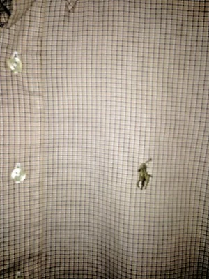 Camisa de vestir deportiva manga larga para hombre adulto LG talla 16-32/33 POLO RL equipo auténtico Foto 1 de 4