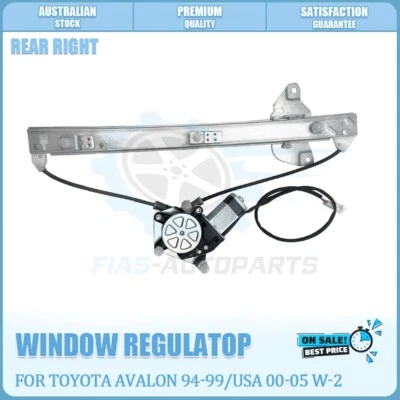 For Toyota Avalon 2000-2005 Rear Right Electric Window Regulator W/2 Pins Motor - image 1 of 4