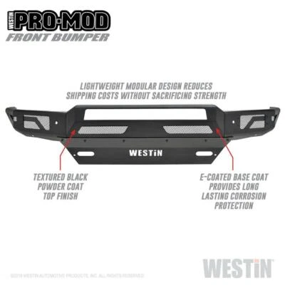 Parachoques delantero Westin Pro-Mod para Chevrolet Silverado 1500 2016-2018 58-41005 Foto 1 de 3