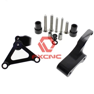 For DUCATI 696 796 795 Steering Damper Mount Bracket Kits Motorcycle Black FXCNC - Picture 1 of 7