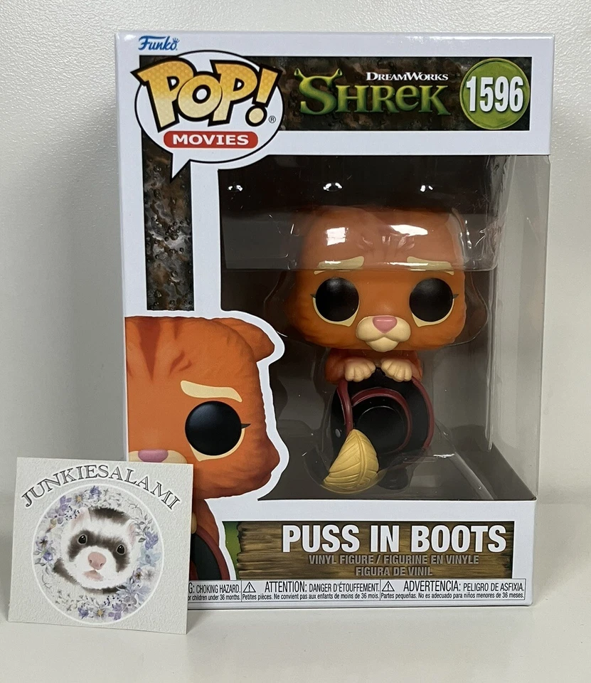 Dreamworks Shrek #1596 Puss in Boots Funko Pop! Movies VInyl Figure New P/P - image 1 of 4