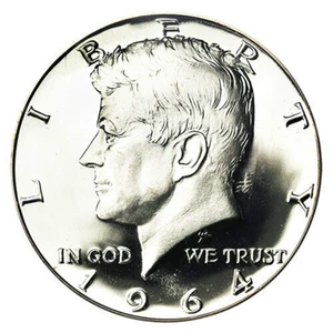 1964 - Kennedy Half Dollar 90% Silver 2 Coin Set Uncirculated - Picture 1 of 12