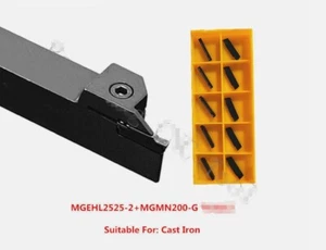10P MGMN200-G BP1125 CNC Hartmetalleinsatz +1P MGEHL2525-2 Nutwerkzeughalter - Bild 1 von 11