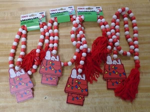 Peanuts Wooden Beaded GarlandNew - Picture 1 of 5