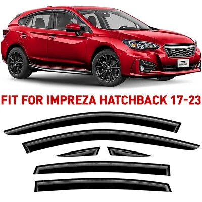 Protectores de lluvia viseras de ventilación para Subaru Impreza Hatchback 2017-2023 Foto 1 de 4