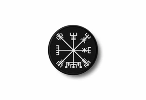 Patch toppe toppa termoadesiva stampado biker vegvisir vichingo bussola nautica - Imagen 1 de 1