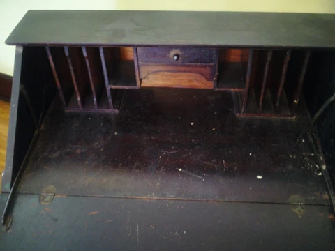 Novelty Wood Works Antique Drop Front Writing Desk w. Drawers Union City Pa Cover