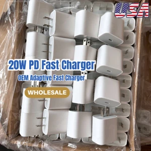 Lot 20W PD USB-C Fast Charger Wall Adapter Block For iPhone 15 14 8 iPad Android - Picture 1 of 13
