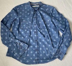 Camicia donna Boden blu a pois denim nuova - taglia 6R - senza etichette - Foto 1 di 5