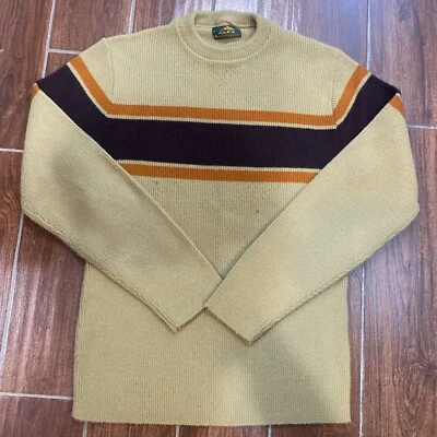 Suéter Vintage Talla XL Alps Knitmeister Marrón Naranja Western Foto 1 de 3