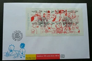 Finland Finnish Comics 100 Years 1996 Postman Mail Letter Postal Cartoon (FDC) - Picture 1 of 5