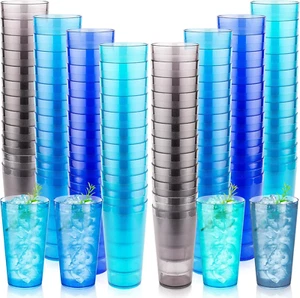 48 Pcs Plastic Restaurant Tumblers Plastic Reusable Cups Stackable Drinking Glas - Picture 1 of 7
