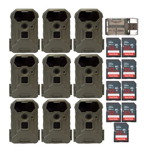 Stealth Cam Wildview 14MP Trail Camera with 32GB Memory Card Bundle 9-Pack - Picture 1 of 8