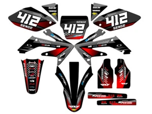 2004-2005 CRF 250 R SURGE Black Senge kit de gráficos compatible con Honda - Imagen 1 de 10
