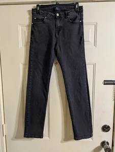 7 For All Mankind Girls Skinny Jeans Size 16 Slimmy Jet Black Denim Outstanding. - Picture 1 of 12