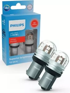 2 x Philips Ultinon Pro7000 LED car signalling bulbs P21/5W 12V/24V intense Red - Picture 1 of 1