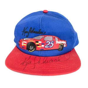 Vintage 90s Nascar Ken Schrader Embroidered Racing RARE Signed Snapback Hat - Picture 1 of 10