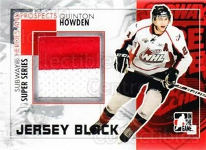 2010-11 ITG Heroes and Prospects Subway Jersey Black #21 Quinton Howden - Picture 1 of 1