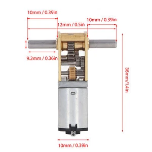 Motorreductor DC 60 rpm doble eje bajo ruido DC12V engranaje helicoidal motor de reducción de velocidad - Imagen 1 de 24