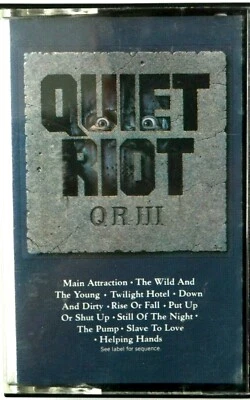 Quiet Riot QRIII tape cassette 1986 Pasha CBS Records - Image 1 of 2