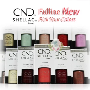 CND Shellac UV/LED Gel Polish 0.25 oz - Fulline Part 1 *Pick Any* - Picture 1 of 208