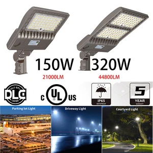 LED 150W 320W Shoebox Post Light Street Area Large Area Stadium Square Security - Picture 1 of 8