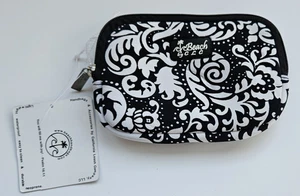 Beach by CLC Negro Blanco Neopreno Impermeable Monedero Cremallera Bolsa - Imagen 1 de 2