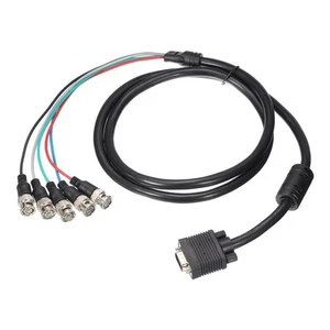 VGA to BNC Cable, RGBHV to VGA Cable, 5 BNC to HD15 VGA Adapter Cable - Picture 1 of 4